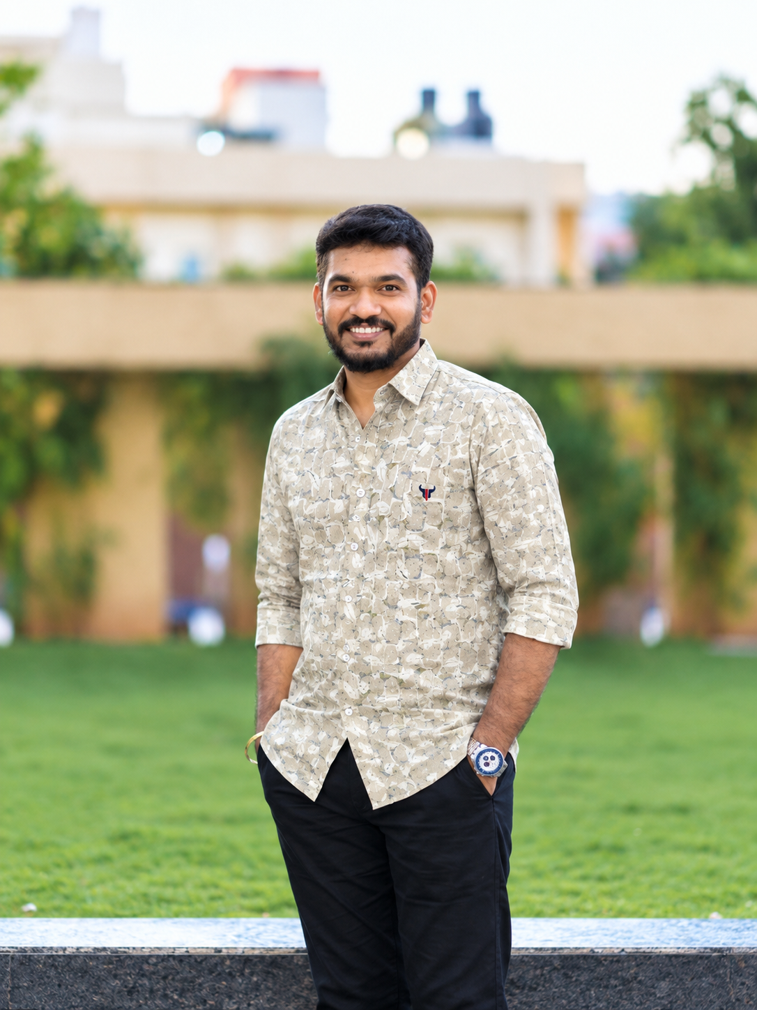 Sandal wood shirt Front