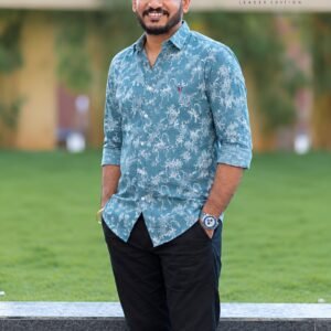 Peacock Blue shirt Front